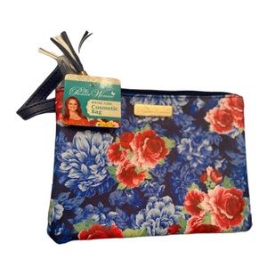 The Pioneer Woman Heritage Floral Cosmetic Bag‎ 9”x6”